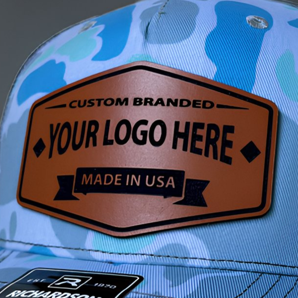(6 Pack) Custom Leather Patch Hats Wholesale