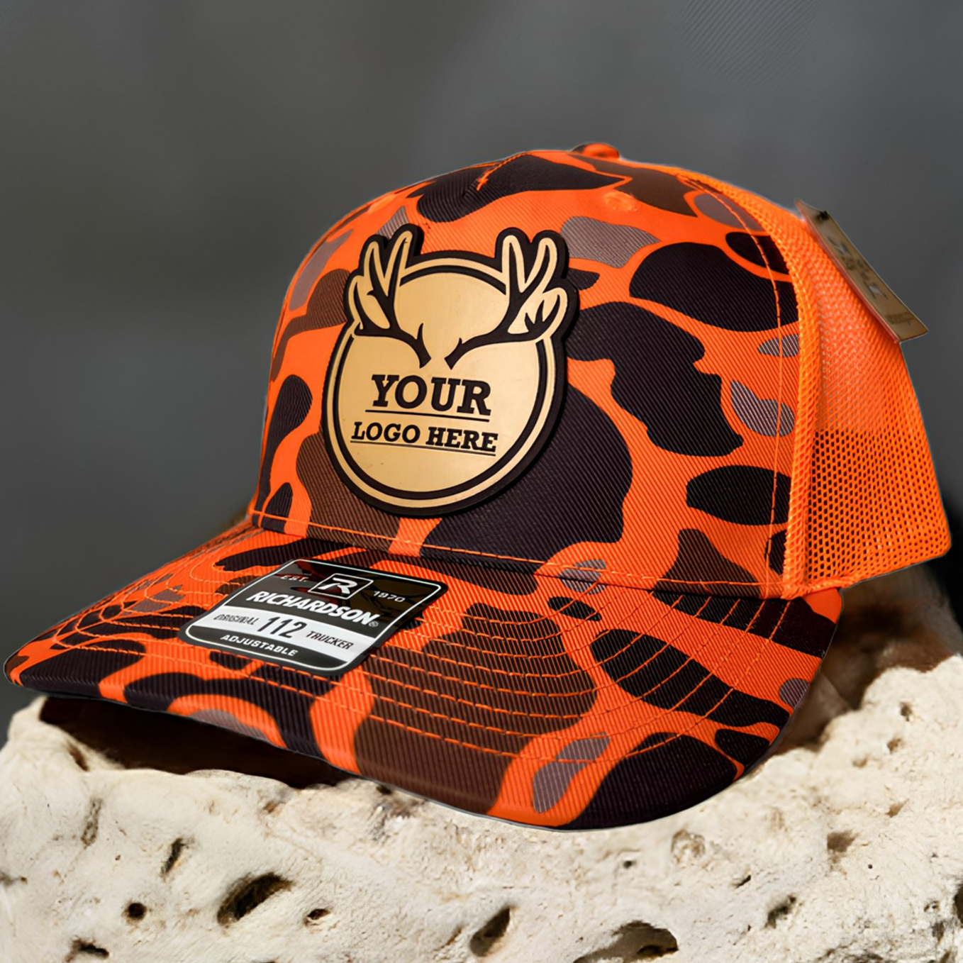 (12 Pack) Custom Leather Patch Hats