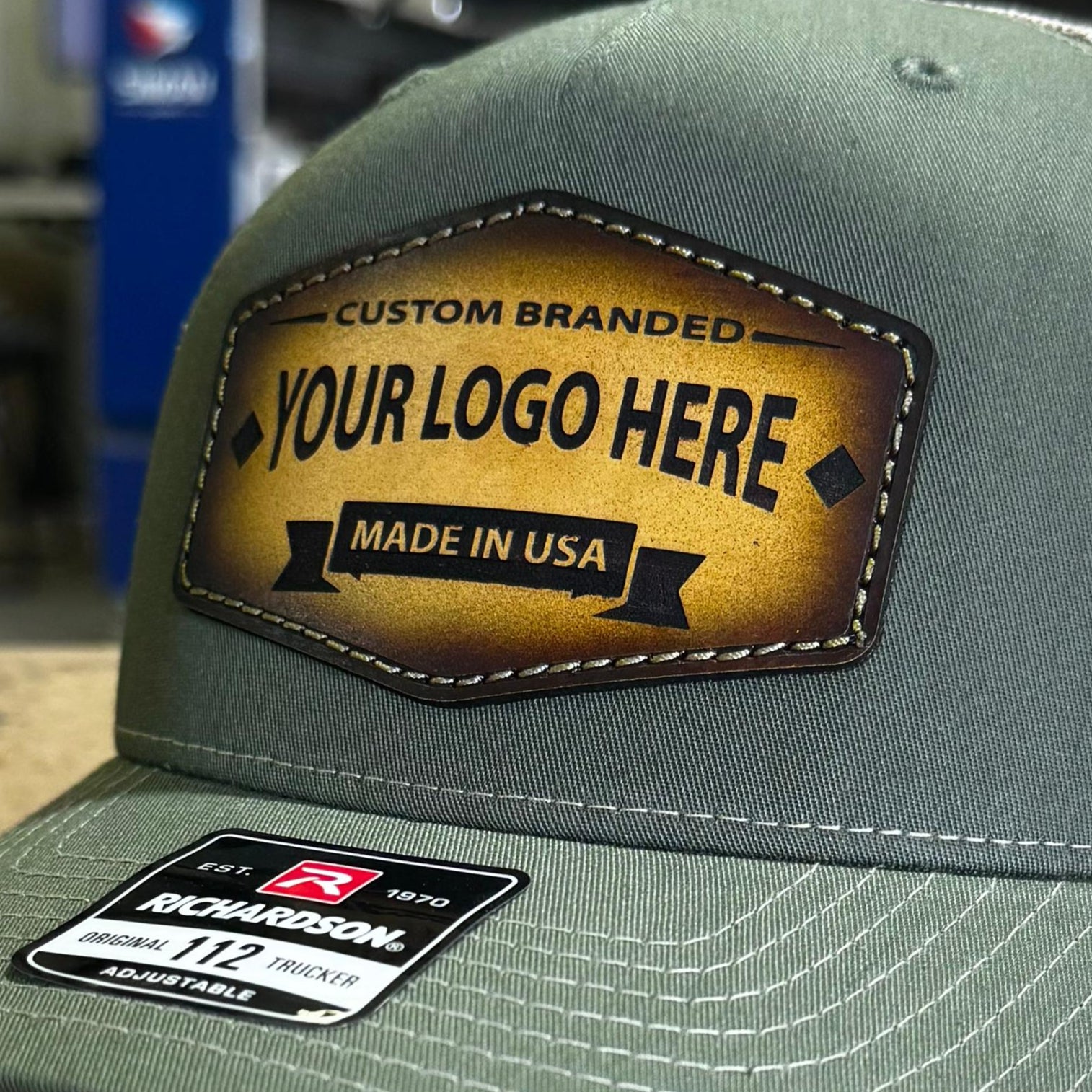 DyeCharm Custom Leather Patch Hats