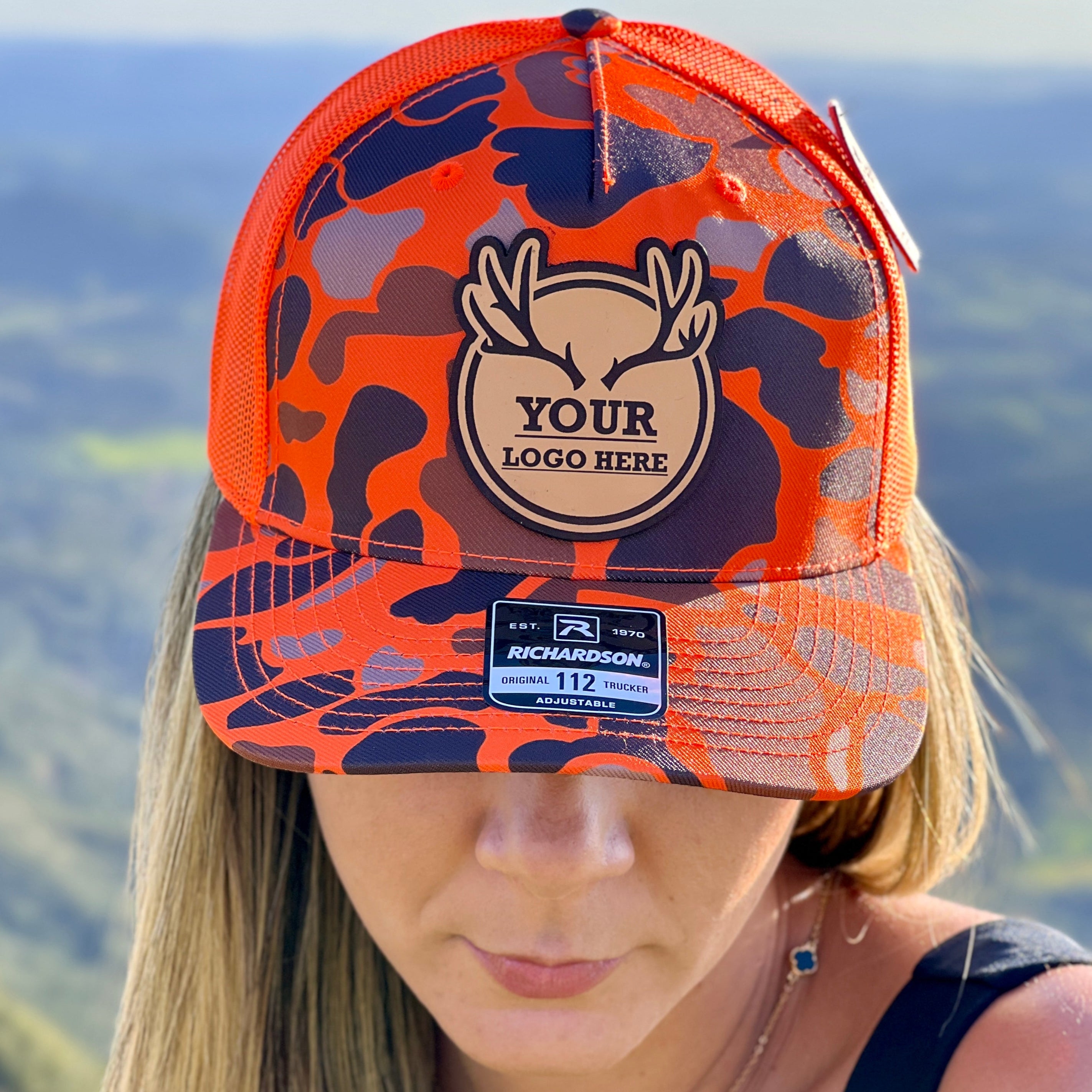(6 Pack) Custom Leather Patch Hats Wholesale