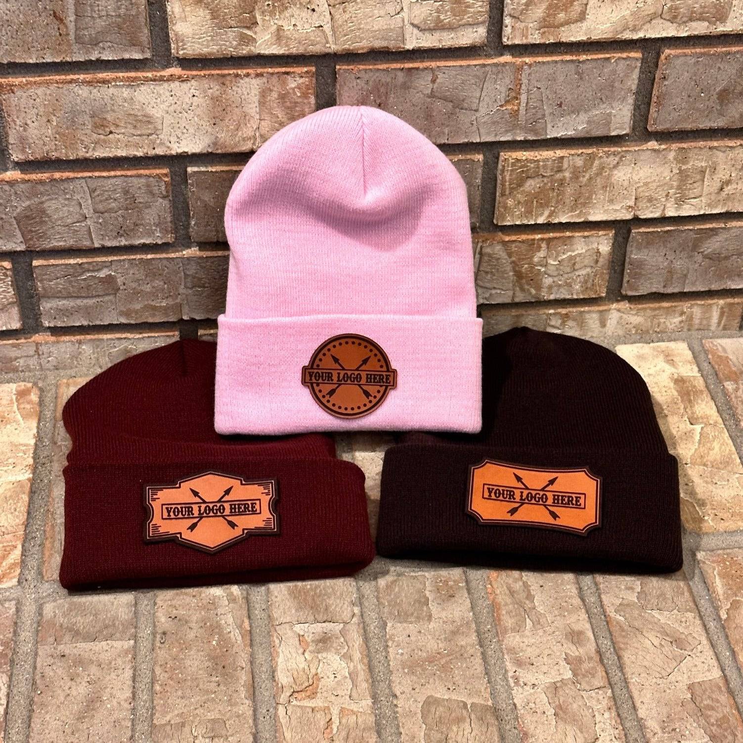 Custom Beanies Leather Patch - Leathering