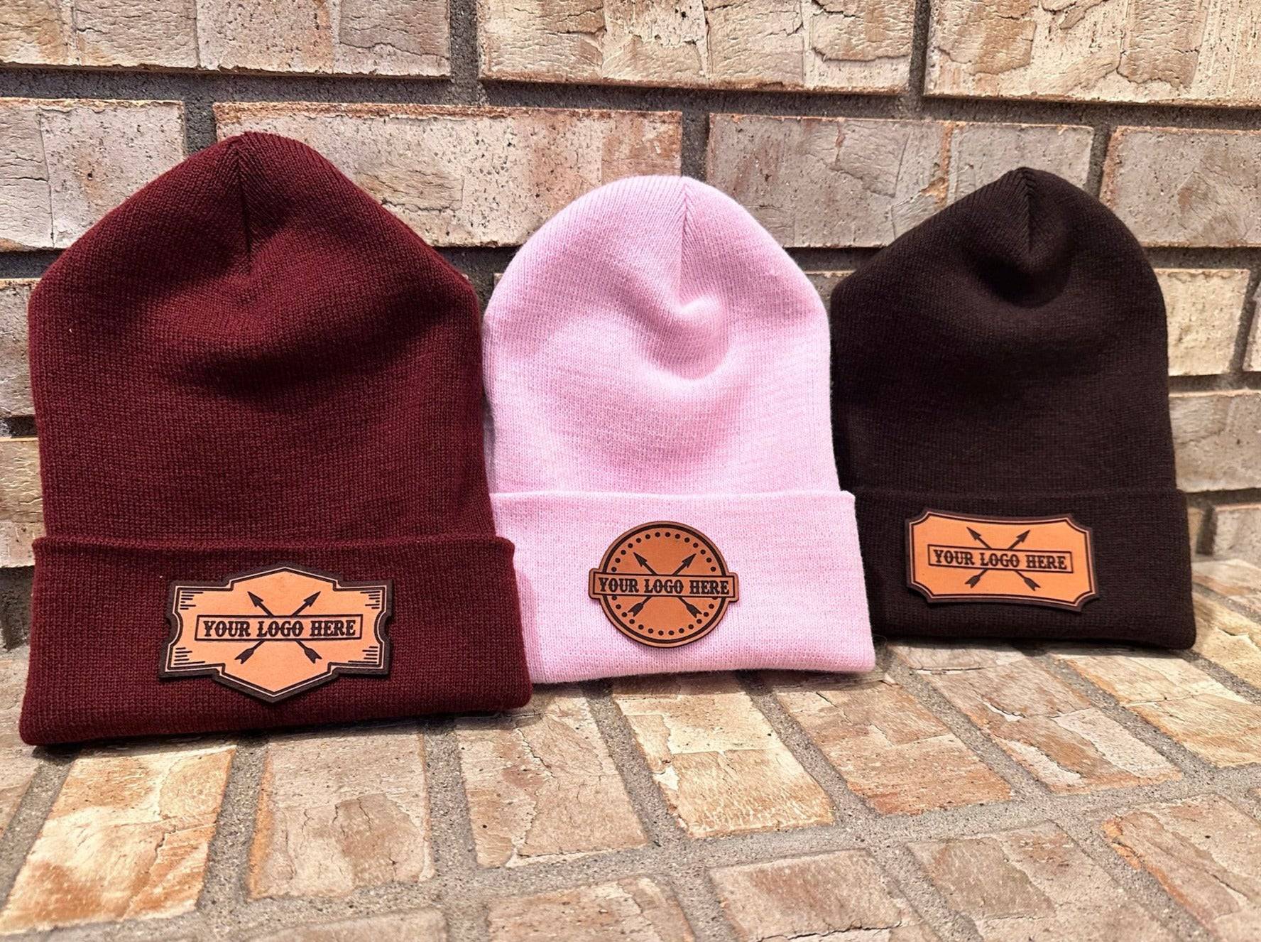 Custom Beanies Leather Patch - Leathering