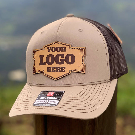 (50 Pack) Custom Leather Patch Hats - Leathering