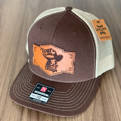 (6 Pack) Custom Leather Patch Hats - Leathering