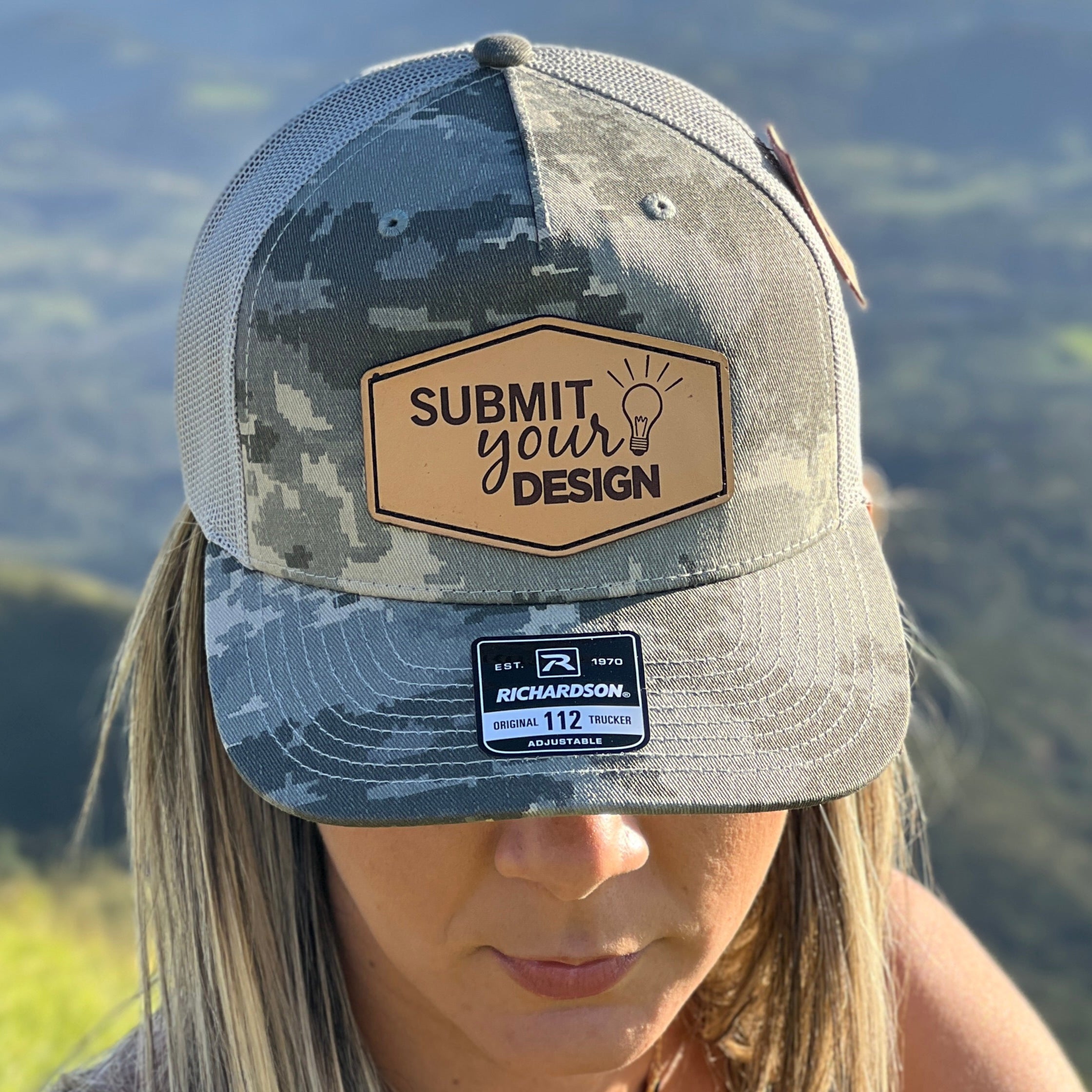 (6 Pack) Custom Leather Patch Hats Wholesale
