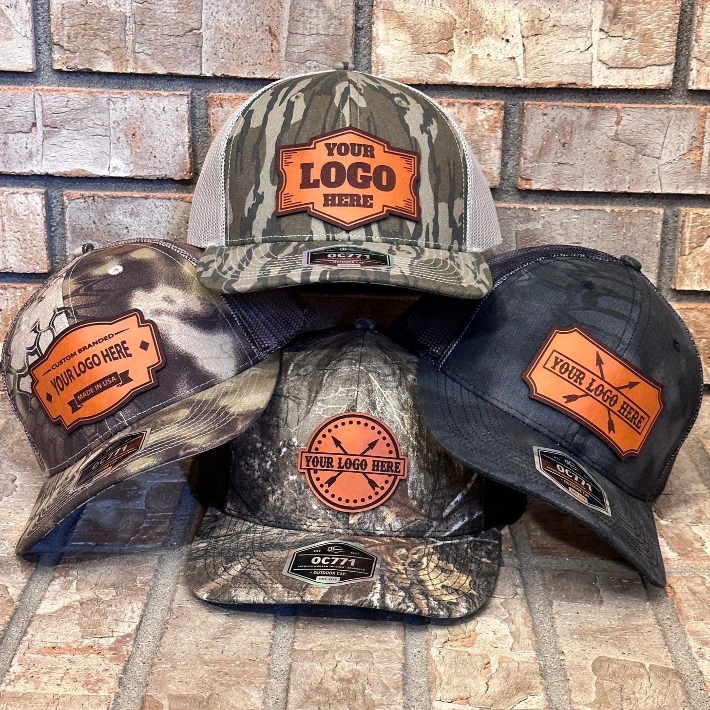 Custom camo hot sale hats