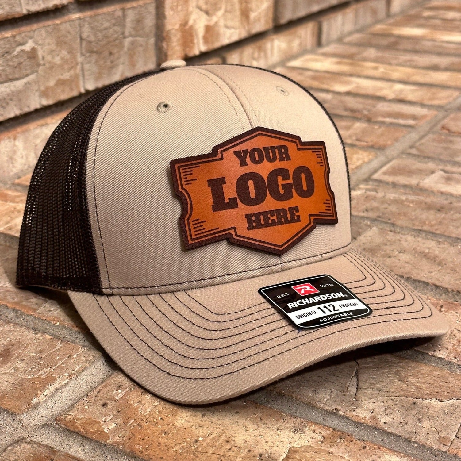 Full Grain Leather Patch Optional Hook and Loop for Your Custom Logo Use  for Bags Hats Shirts Beanies and More. 