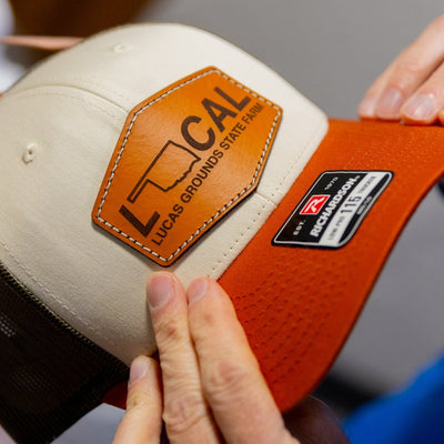 Richardson camo custom hat — team branded camo trucker hats