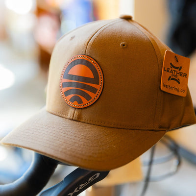 Custom Leather Patch Hats Richardson CAMO Laser Engraved - Leathering