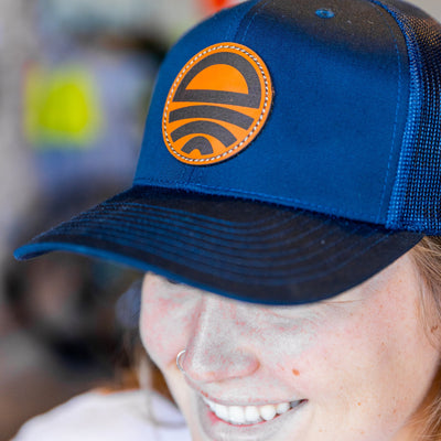 Custom Leather Patch Hats Richardson 168 Laser Engraved - Leathering