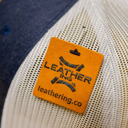 Cattle Ear Tag Shape Custom Leather Patch Hat