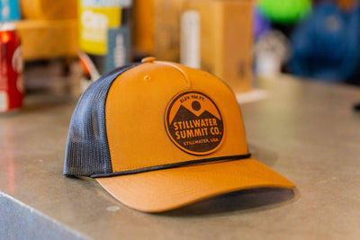 Custom Leather Patch Hats Richardson 115 Laser Engraved - Leathering